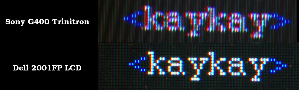 Sony G400 vs. Dell 2001fp